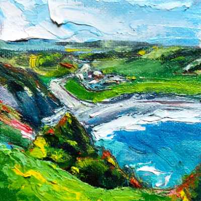 Oil painting by Irene Duma, Mid-summer Middle Cove