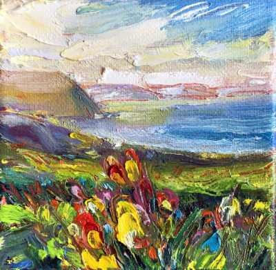 Oil painting by Irene Duma, View from Cape Spear