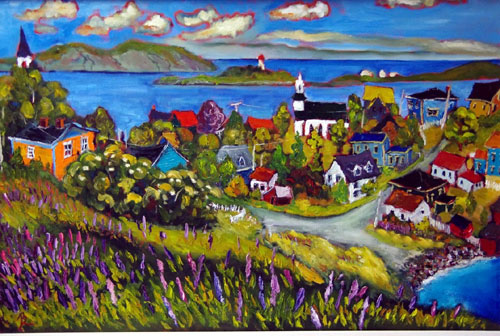 An original oilpainting by Bill Ryan, of Trinity in the afternoon